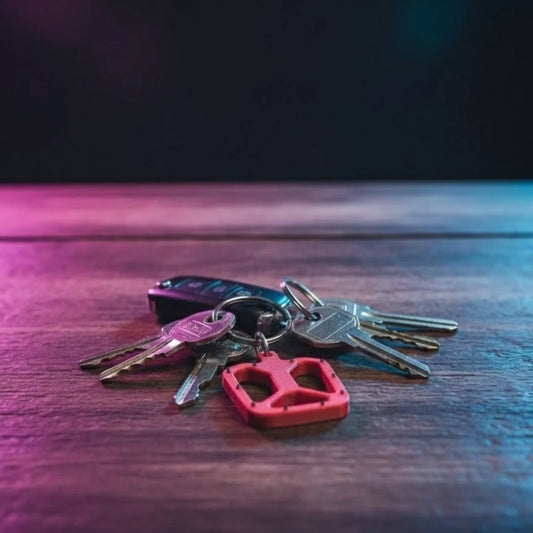 3D Printed Bicycle Pedal Keyring: Colourful Bike Accessory